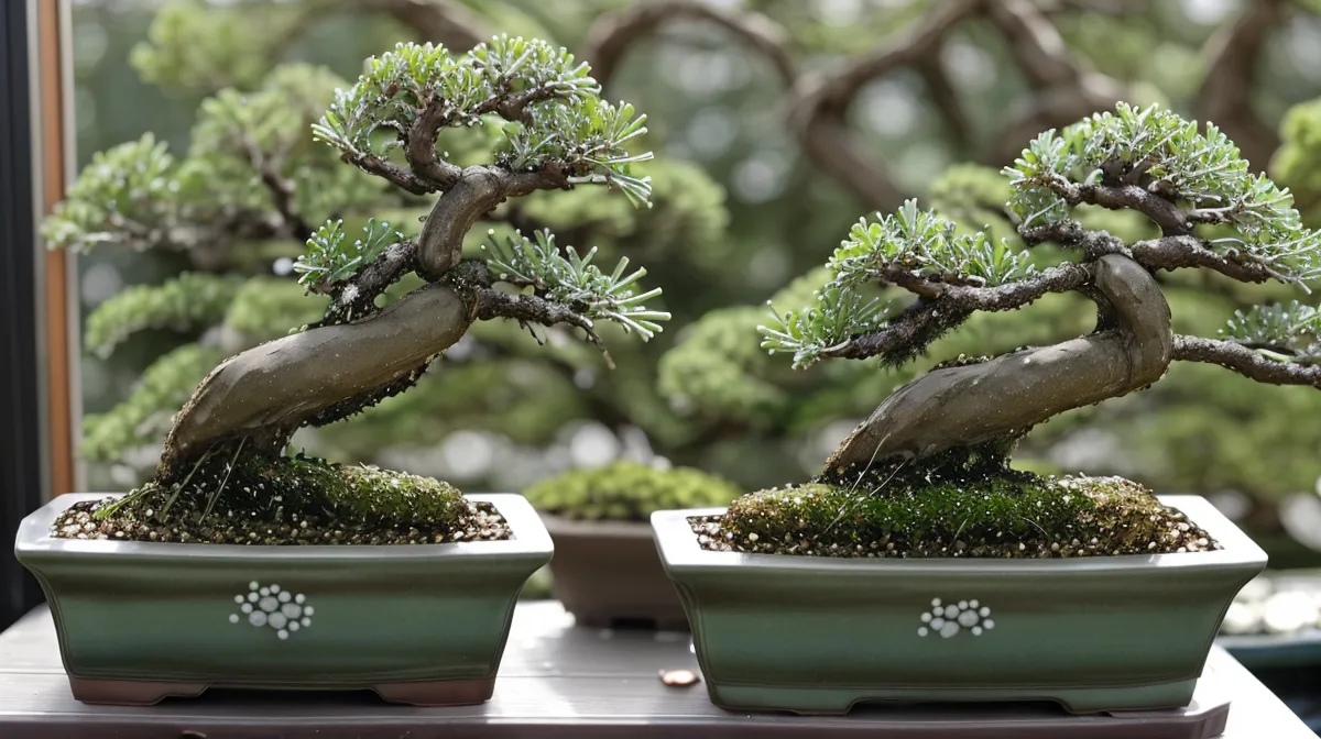 Jardinier observant un jeune plant en pot, avant une leçon de patience au potager