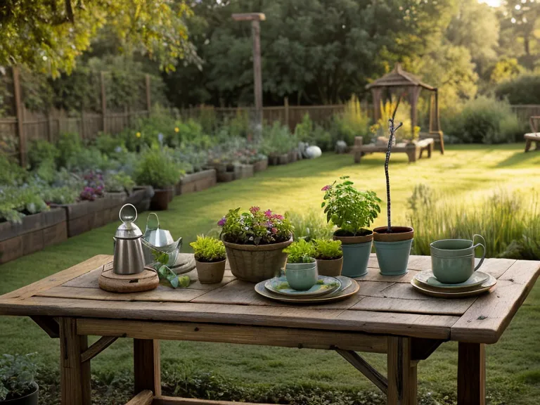 Une facture d'eau et un courrier officiel posés sur une table de jardin