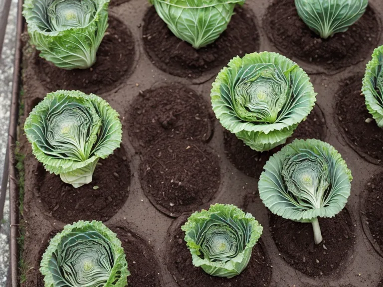 jeunes plants de choux plantés entre des cultures d'été