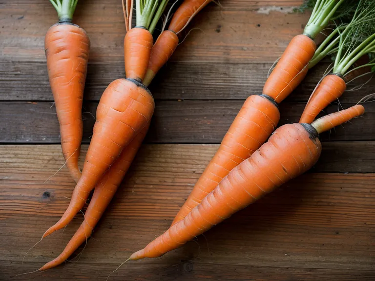 Carotte flétrie à côté d'une carotte de légumes-racines bien conservée en cave