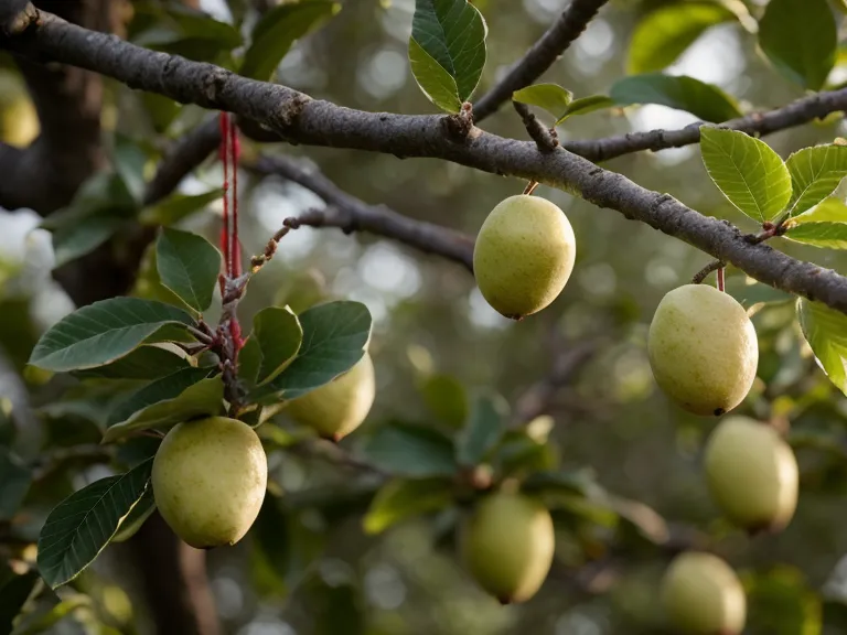 technique de l'arcure d'une branche pour favoriser la fructification