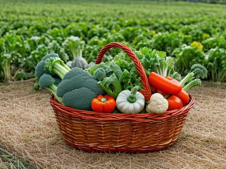 Panier de légumes du potager bio posé sur une pelouse dense, signe d'un sol vivant