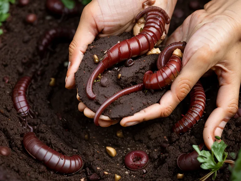 Terreau noir grumeleux rempli de vers de terre, signe d'un sol vivant retrouvé après amendement naturel