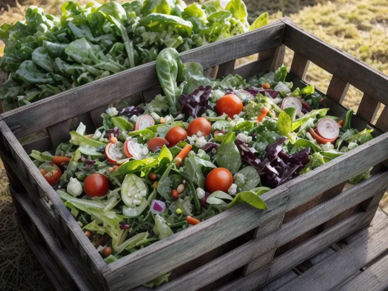 Cagette de salades et légumes récoltés malgré les limaces grâce à une lutte naturelle efficace